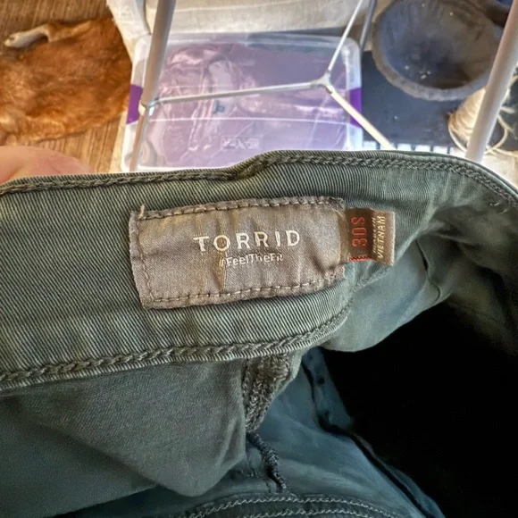 Torrid Dark Green Cargo Pants - Picture 2 of 3